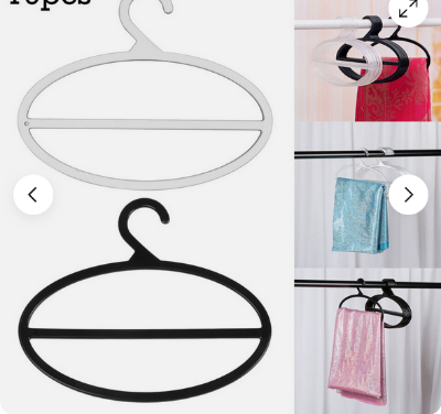 Picture of 24pcs Plastic Circle Scarf Hanger Tie Clothes Rack Storage Racks Closet Organizer-24pcs