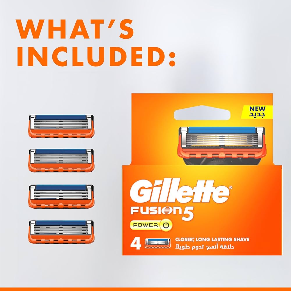 Picture of Fusion Manual Shaving Razor Blades - 4s Pack (Cartridge)