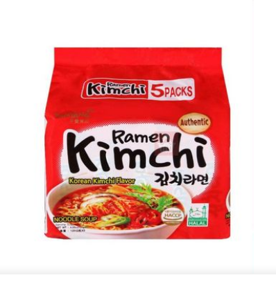 Picture of samyang hot chicken ramen kimchi noodles 5 Pack