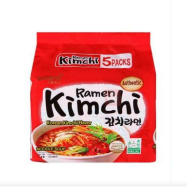 Picture of samyang hot chicken ramen kimchi noodles 5 Pack