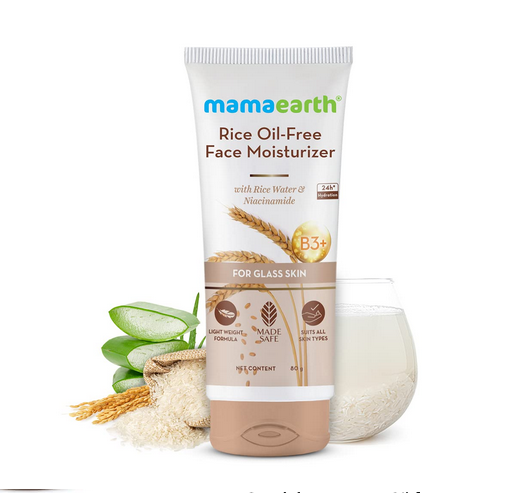 Picture of Mamaearth Rice Oil Free Face Moisturizer with Rice Water & Niacinamide (80g)
