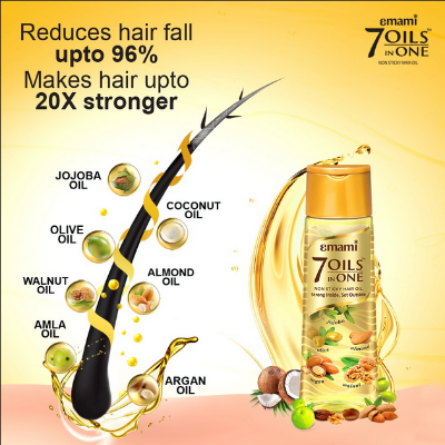 Picture of (Emami) 7 Oils in One Non Sticky Hair Oil Size: 200ml