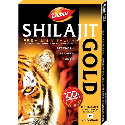 Picture of Dabur Shilajit Gold : 100 % Ayurvedic Capsules for Strength , Stamina and Power -10 capsules