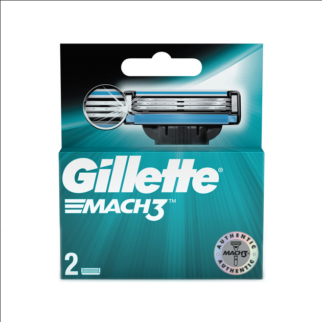 Picture of Gillette Mach 3 Manual Shaving Razor Blades - 2s Pack (Cartridge)