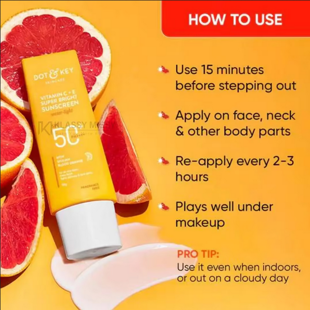 Picture of Dot & Key Vitamin C + E Sunscreen, SPF 50+ PA++++ 80g