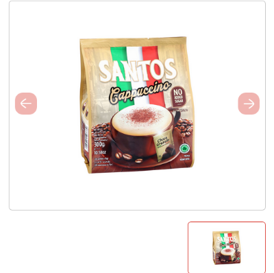 Picture of Santos Cappuccino - Premix Instant Coffee - No Sugar Added - with Choco Granule 15 g*20 pmini pack