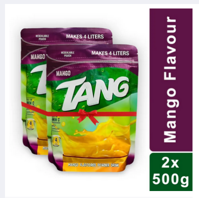 Picture of Tang Mango Flavor Drink Powder (500G X 2) - 1KG - Imported from Bahrain
