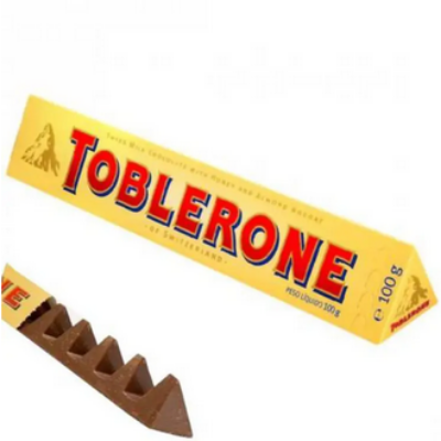 Picture of Toblerone of Switzerland Milk Chocolate with Honey and Almond Nougat - 2 Pack Pouch, 2 X 100 g