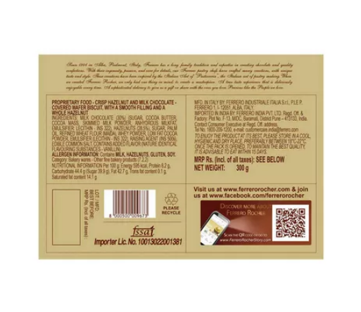 Picture of Ferrero Rocher Premium Chocolates 24 Pcs 300 gm(italy)
