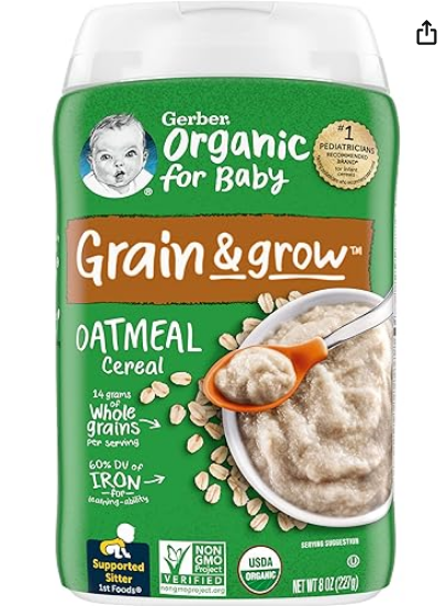 Picture of Gerber Organic Foods Grain & Grow Cereal-227g uk