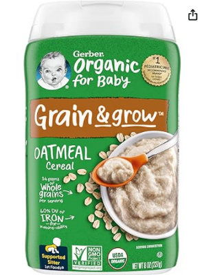Picture of Gerber Organic Foods Grain & Grow Cereal-227g uk