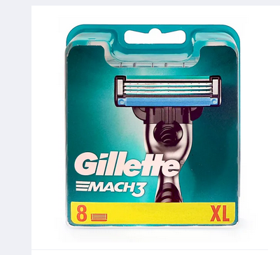 Picture of Gillette Mach3 8 PCs Cartridge Blade Germany+poland