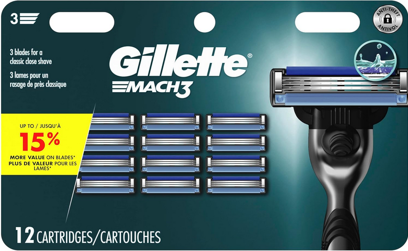 Picture of Gillette Mach3 Men's Razor Blade Refills, 12 Refills
