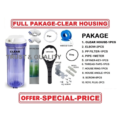 Picture of Water Filter Housing 10" CLEAR COLOUR FULL PAkage