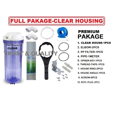 Picture of Water Filter Housing 10" CLEAR COLOUR FULL PAkage PREMIUM