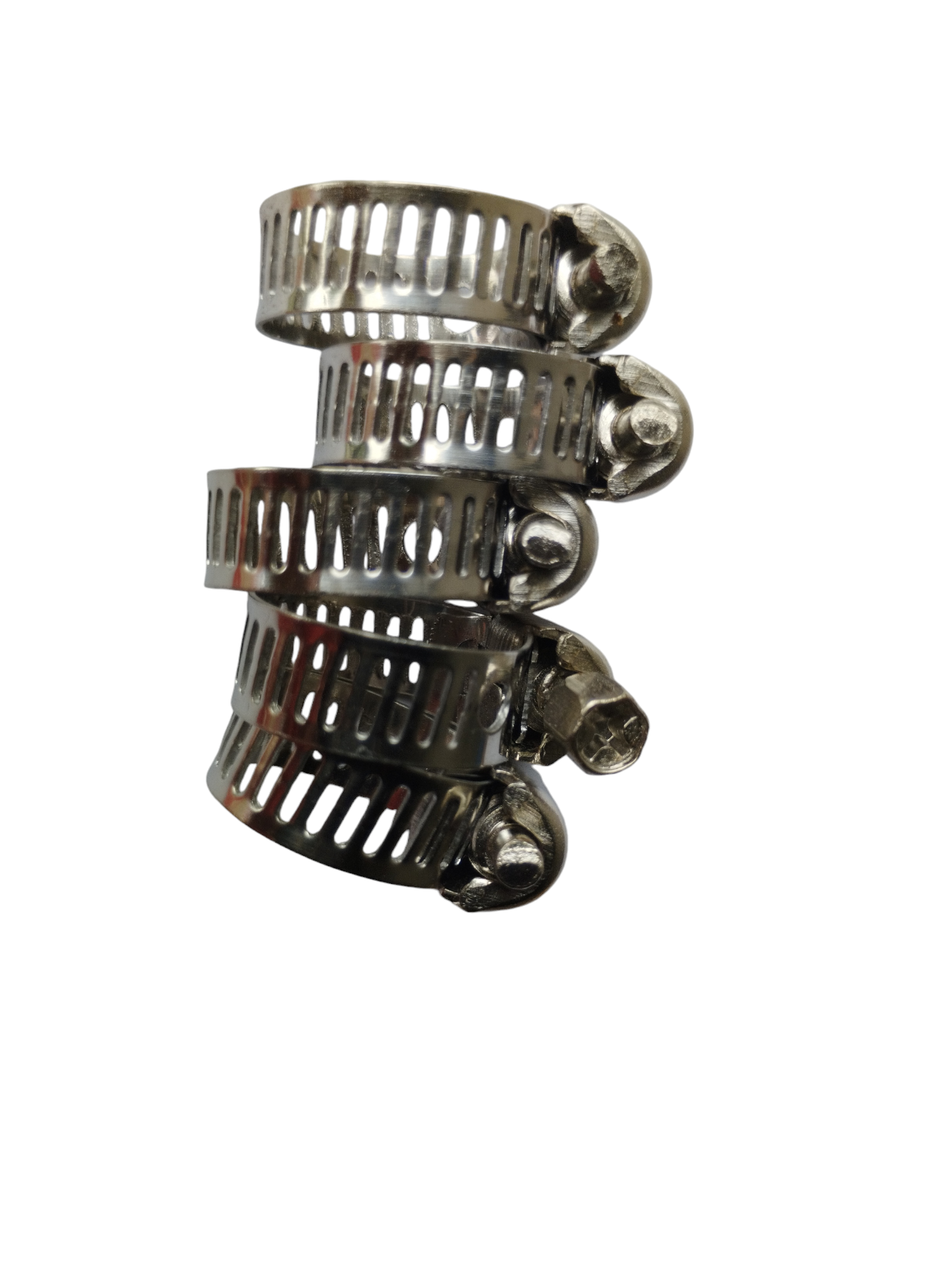 Picture of Stainless Steel 3/4 Hose Clamp 10 Pcs, Stainless Steel Gas Pipe Fitting Hose Clamp 10 Pcs ( Silver )