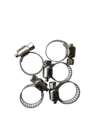 Picture of Stainless Steel 3/4 Hose Clamp 10 Pcs, Stainless Steel Gas Pipe Fitting Hose Clamp 10 Pcs ( Silver )