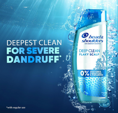 Picture of Head & Shoulders Deep Clean For SEVERE Flaky Scalp, Anti-Dandruff Shampoo, Free of Silicones, Parabens and Paraffins, 400 ml-France