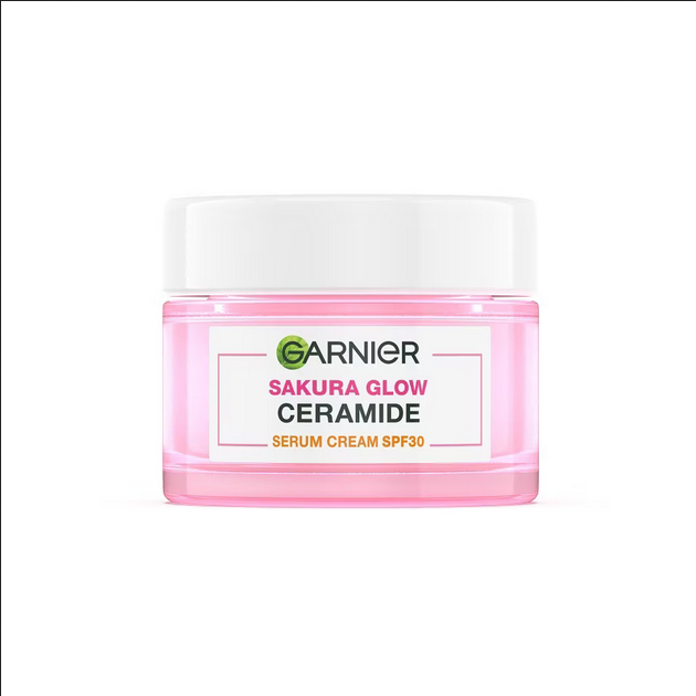 Picture of Garnier Garnier Sakura Glow Ceramide Serum Cream SPF30 PA+++50 Ml-Thailand.