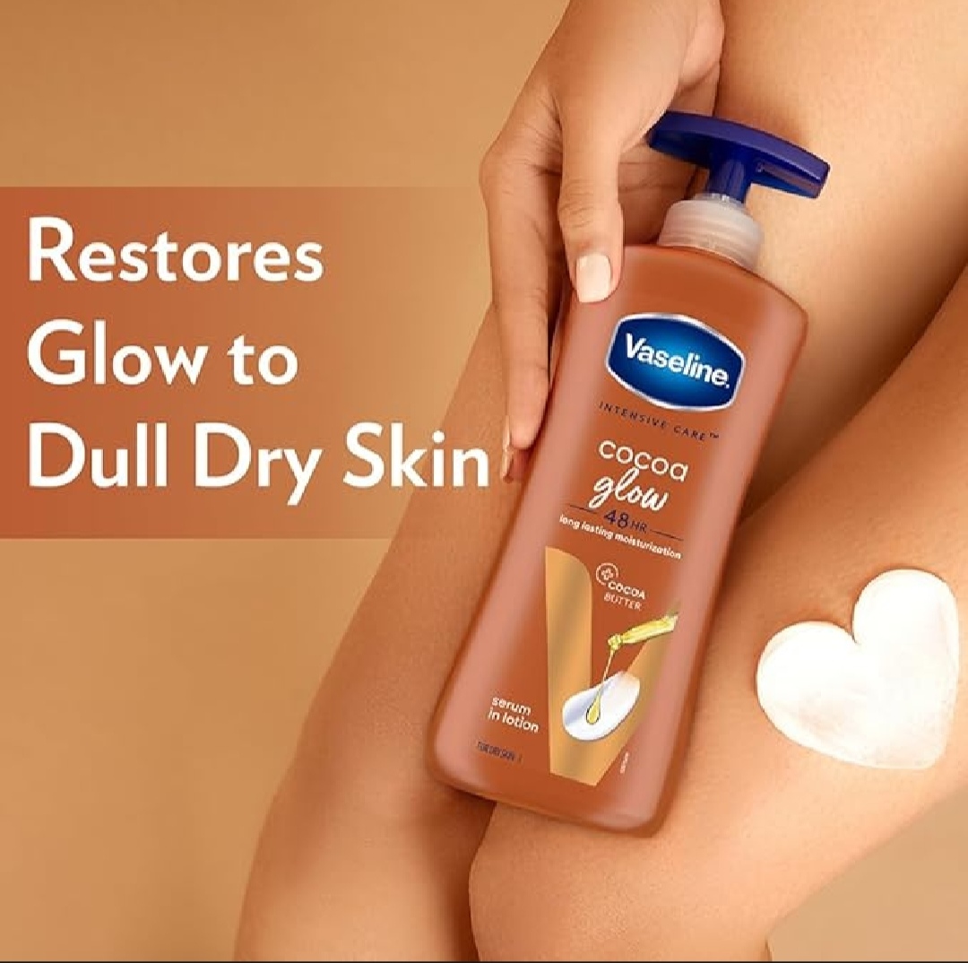 Picture of Vaseline Intensive Care Cocoa glow Body Lotion For Men & Women - 400ml (Indian)