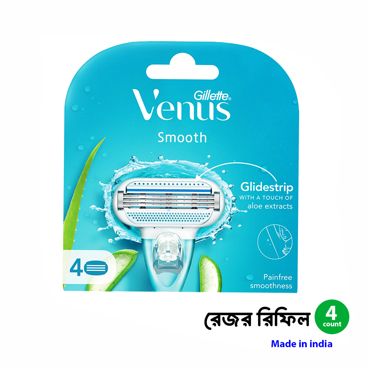 Picture of Gillette Venus Hair Removal Razor Blades (4 pieces) for Women – (Aloe Vera Glidestrip)