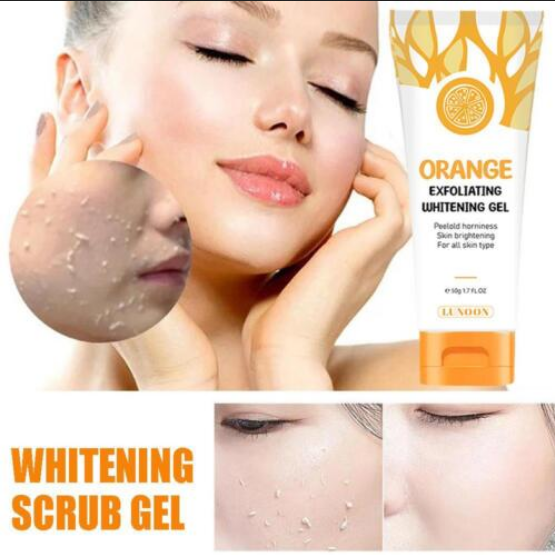 Picture of Orange Exfoliating Whitening Gel Brigten Scrub Face Remove Dryness Skin 50g New