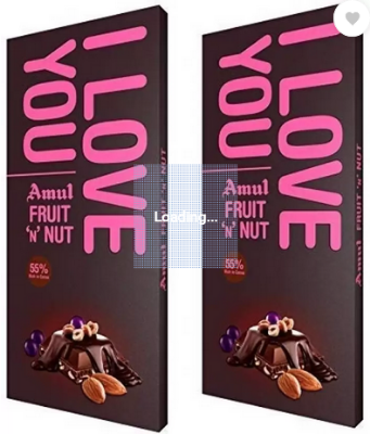 Picture of Amul Fruit N Nut Chocolate & Milk Chocolate Combo 150g*2pcs