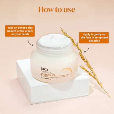 Picture of THE FACE SHOP Rice Ceramide Moisturizing Cream | Rich Moisturizer for Smooth & Glowing Skin |