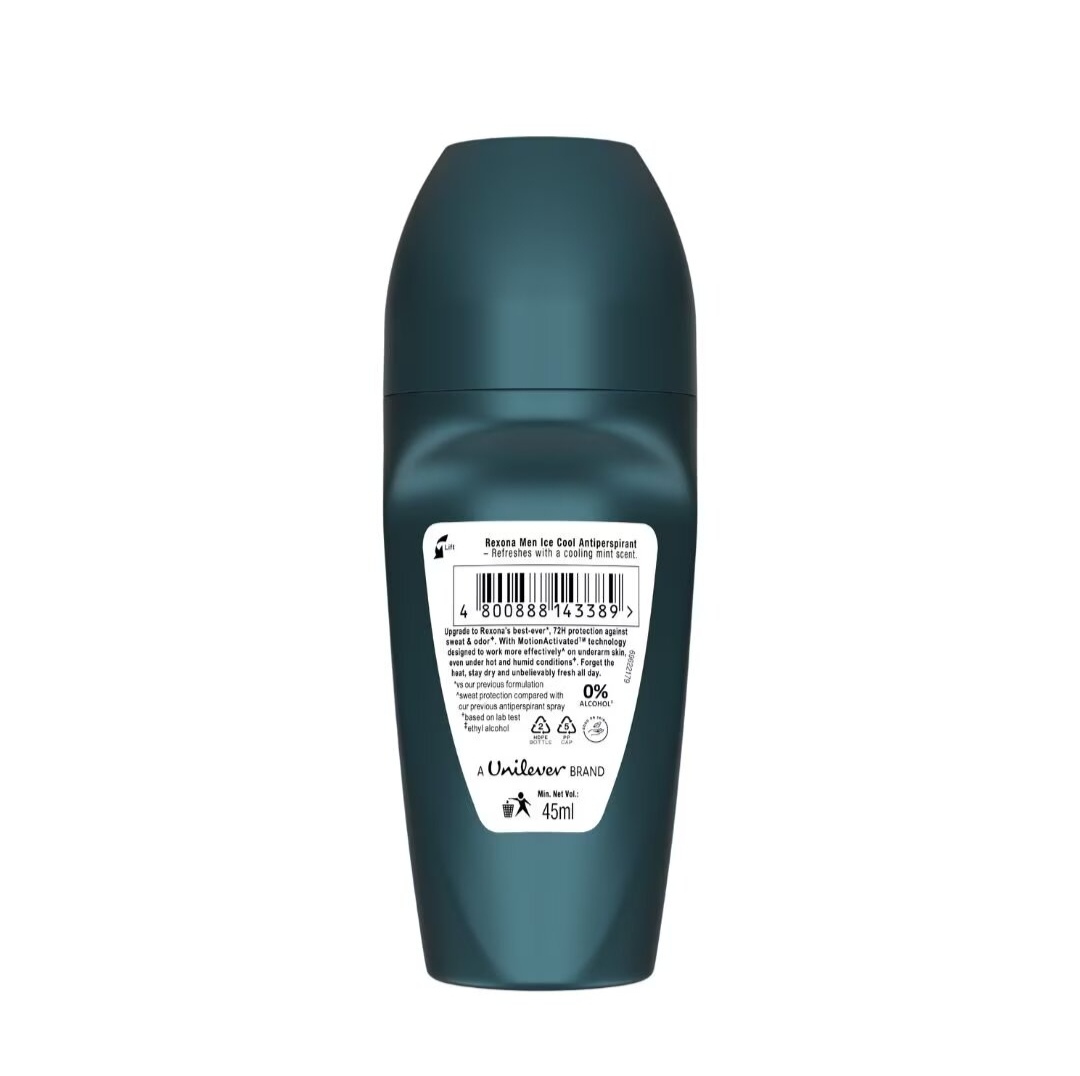 Picture of Rexona Men Motion Activated Ice Cool 72hr 3X Stronger Protection Roll on-45ml