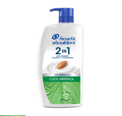 Picture of Head & Shoulders 2-in-1 Cool Menthol Anti Dandruff Shampoo + Conditioner for Women & Men, With Almond Milk (1 L)