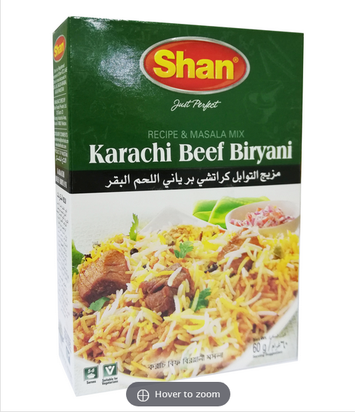 Picture of Shan Karachi Beef Biryani 60 gm*2pcs=120g(Pakistan)
