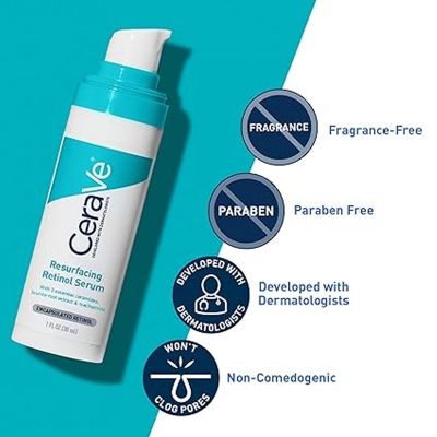 Picture of Cerave Resurfacing Retinol Serum for Skin Barrier & Skin Smoothness (Imported) 30ml