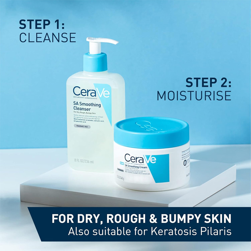 Picture of cerave sa smoothing cream for dry rough bumpy skin 340g