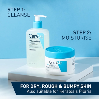 Picture of cerave sa smoothing cream for dry rough bumpy skin 340g