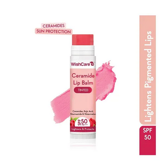 Picture of WishCare Ceramide Lip Balm Tinted with SPF 50 PA+++ 5gm