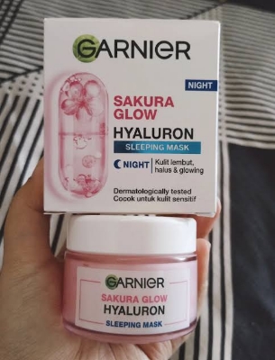 Picture of Garnier Skin Naturals Sakura Glow Hyaluron Sleeping Mask Night- 50ml-Thailand.