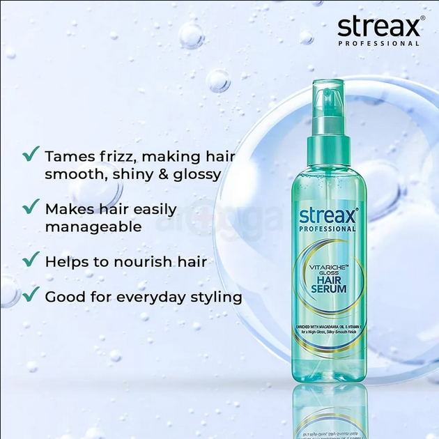 Picture of Indian Streax Professional Vitariche gloss Hair serum- 115 Ml