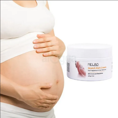 Picture of Melao Stretch Mark Cream for Pregnancy & Scar Removal with Cocoa & Shea Butter-120g