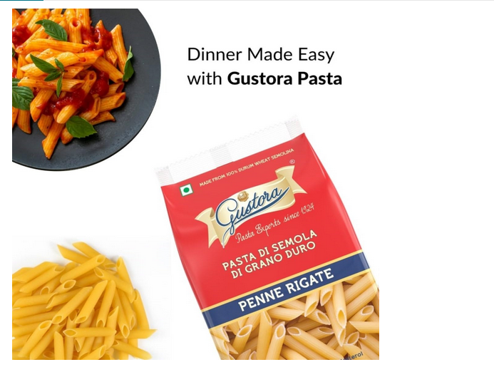 Picture of GUSTORA Penne Rigate Pasta, 500g