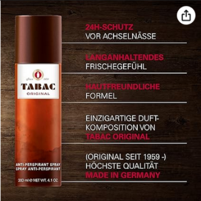 Picture of Tabac Original Deodorant & Body Spray-250ml