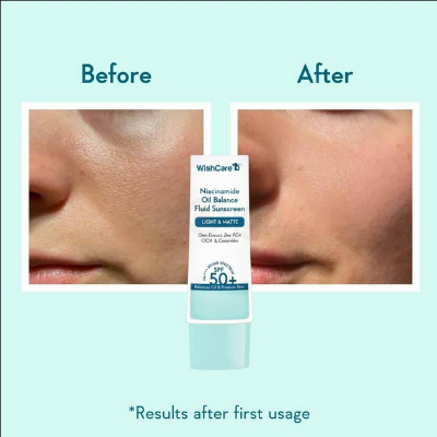 Picture of WishCare 5% Niacinamide Oil Balance Fluid Light & Matte Sunscreen SPF 50 PA++++=50g