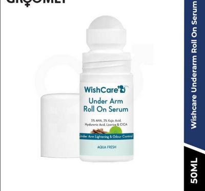 Picture of WishCare Underarm Roll On Serum with 5% AHA & 3% Kojic Acid 50ml
