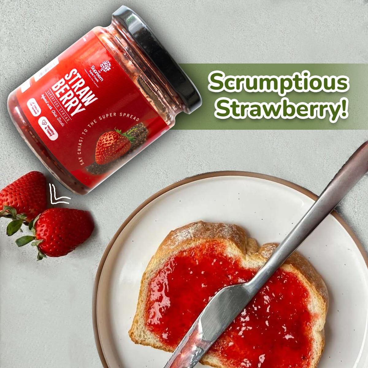 Picture of Supreem strawberry superfood spread 
