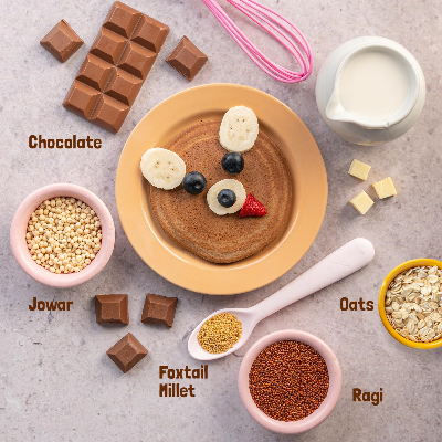 Picture of Slurrp farm millet pancake mix chocolate