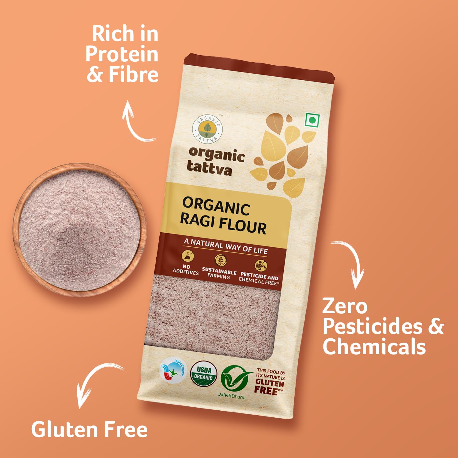 Picture of Organic tattva ragi flour
