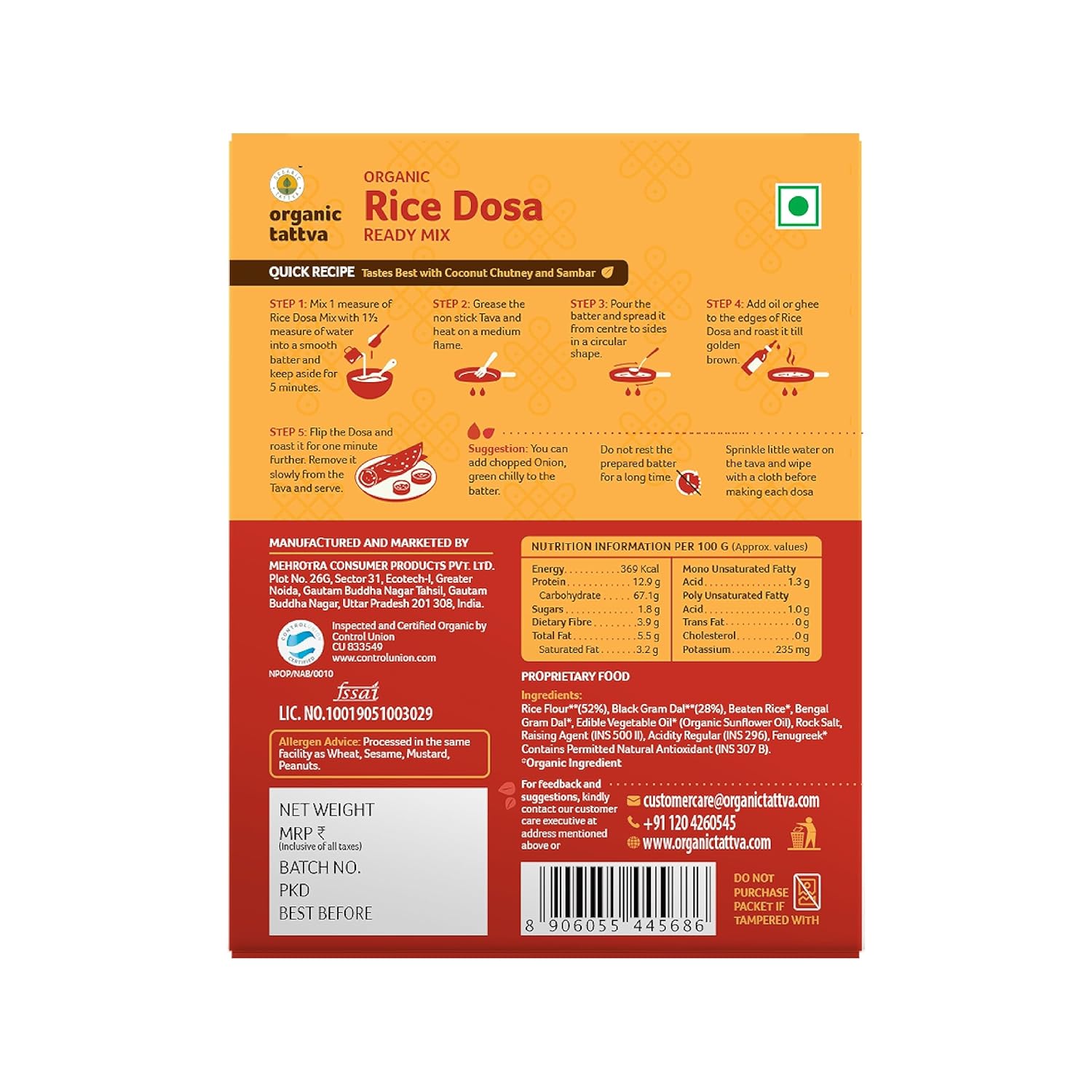 Picture of Organic Tattva Rice Dosa