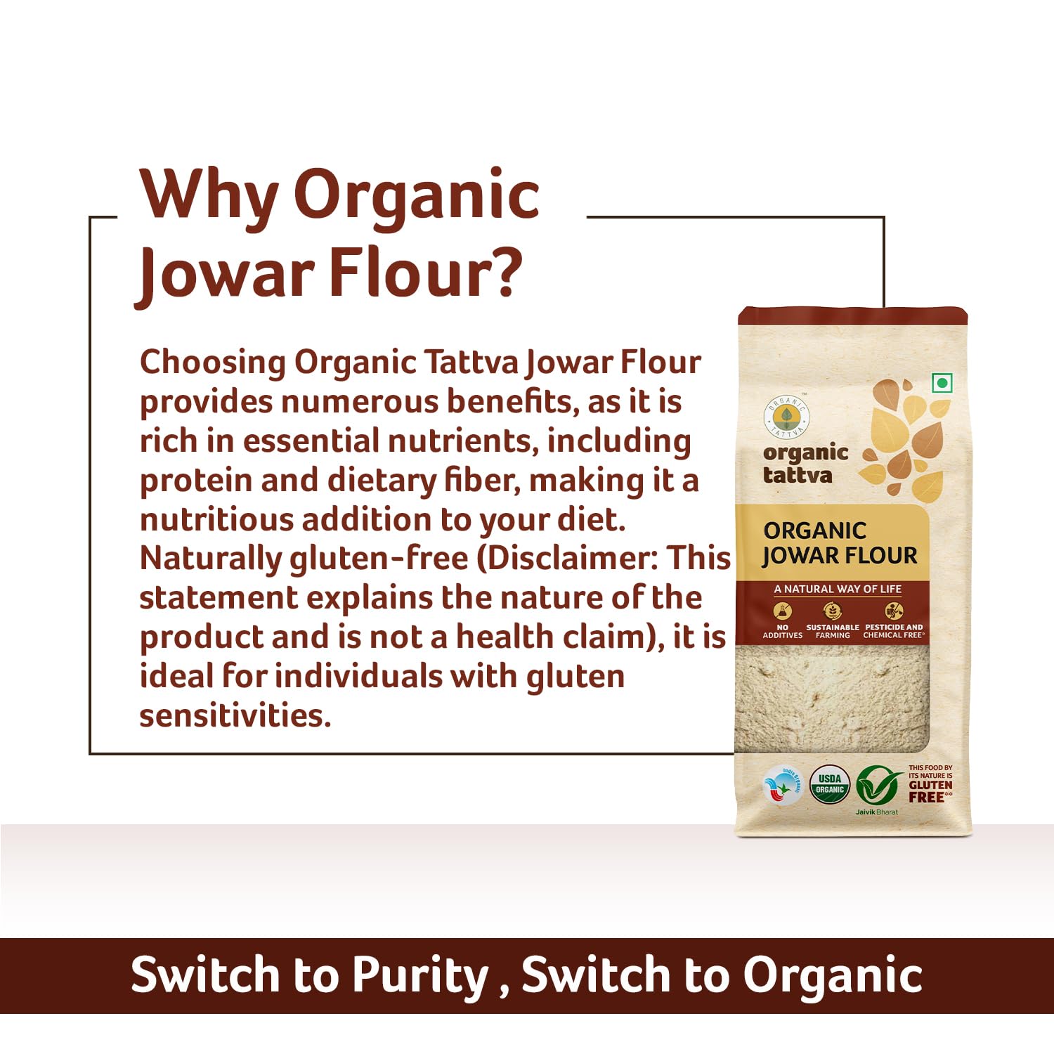Picture of Organic Tattva Jowar flour 500gm