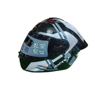 Picture of AEROSTAR AXTER Full Face Glossy Black Helmet ISI And Dot Certified (Black red)
