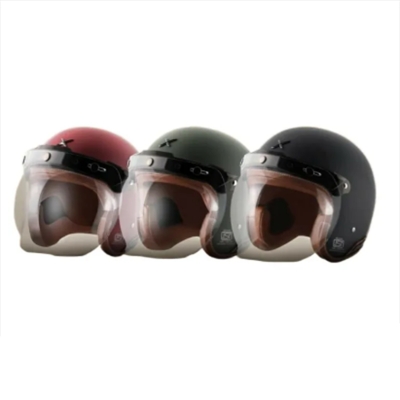 Picture of Axor Retro Jet Leather Dot And Isi Certified Helmet
