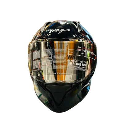 Picture of Bolt Glossy Black full face helmet with dual certification (Black)